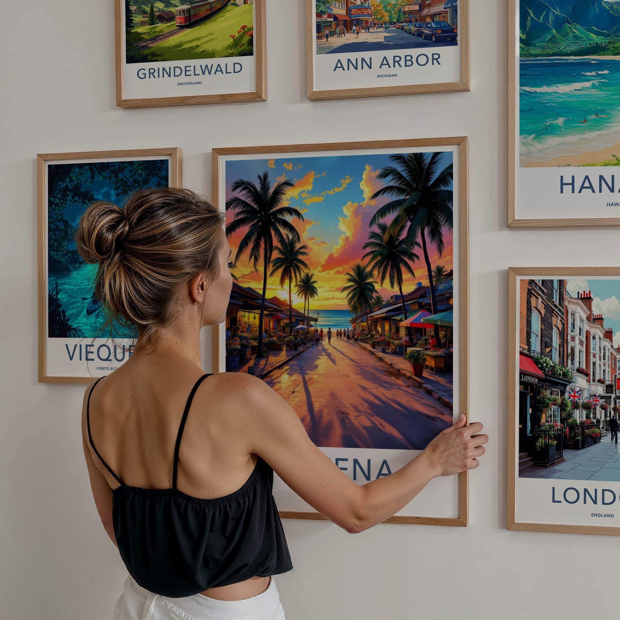 Jaffna Poster - Sri Lanka Travel Art - Tropical Sunset Street Home Decor