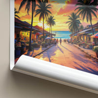 Jaffna Poster - Sri Lanka Travel Art - Tropical Sunset Street Home Decor