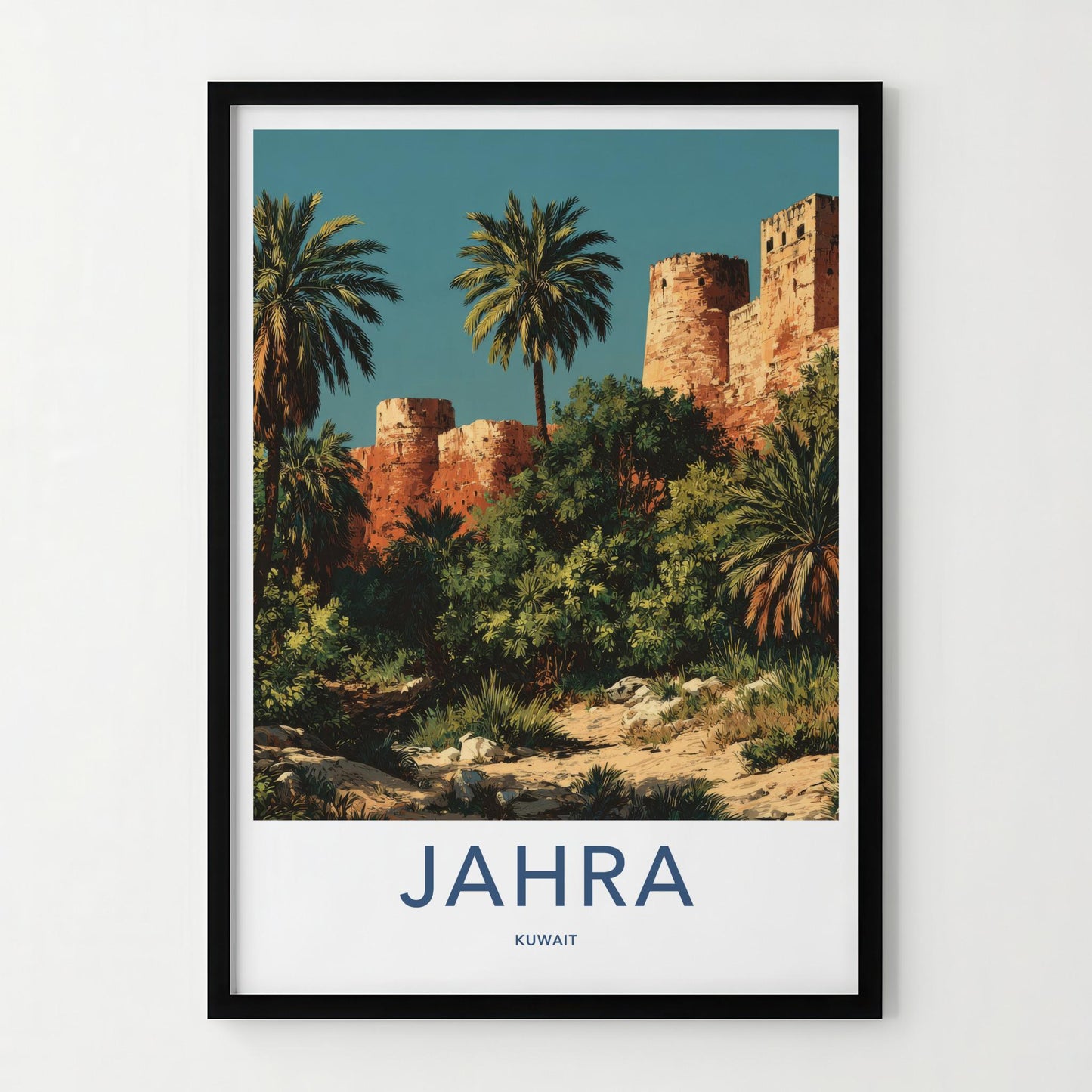 Jahra Poster - Kuwait Framed Print - Ancient Fort Walls Framed Decor