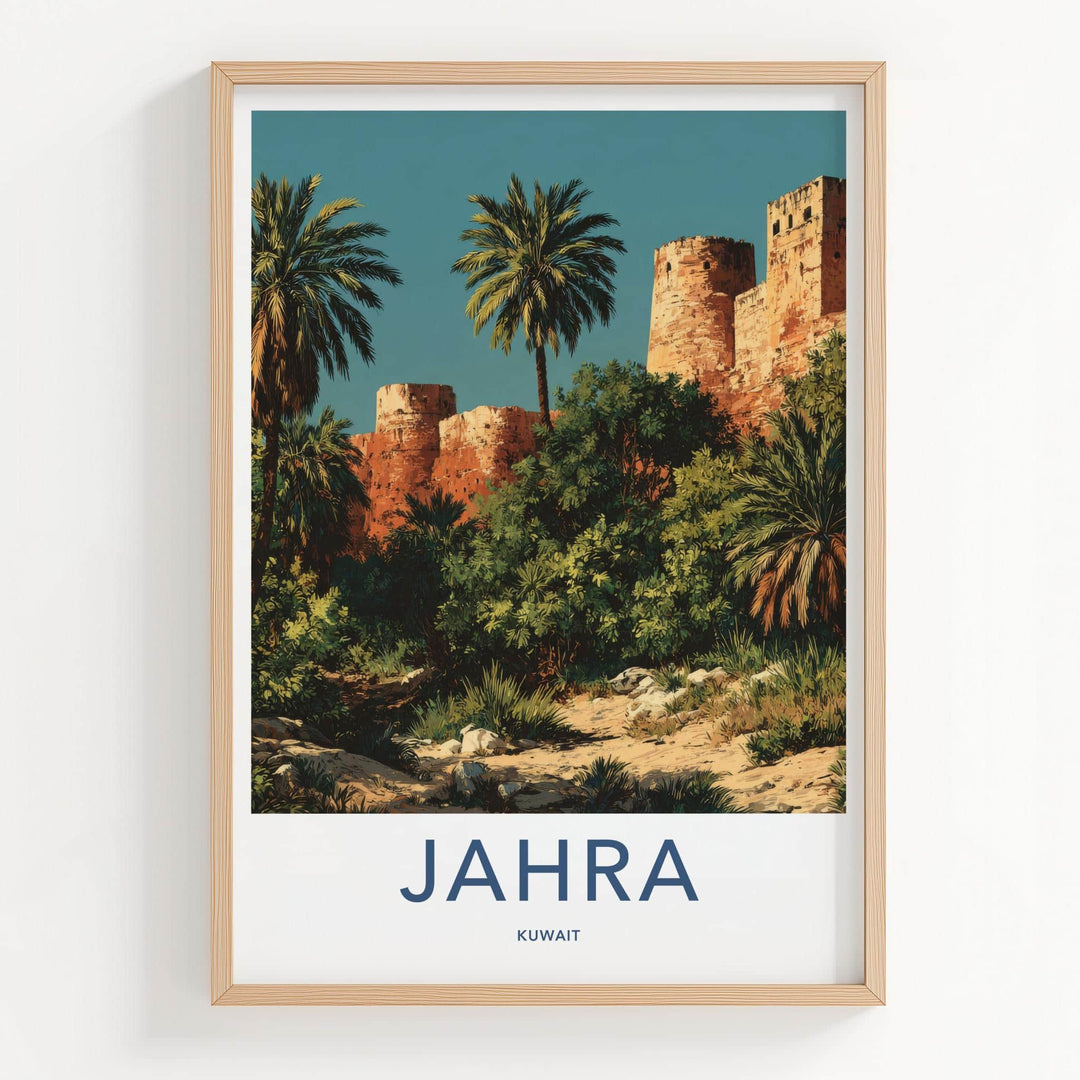Jahra Poster - Kuwait Framed Print - Ancient Fort Walls Framed Decor