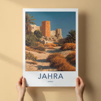 Jahra Poster - Kuwait Travel Art - Desert Fort Landscape Home Decor
