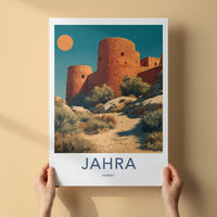 Jahra Poster - Kuwait Travel Art - Desert Fortified Towers Home Decor