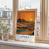 Jahra Poster - Kuwait Travel Art - Desert Oasis Sunset Home Decor