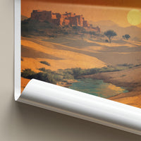 Jahra Poster - Kuwait Travel Art - Desert Oasis Sunset Home Decor