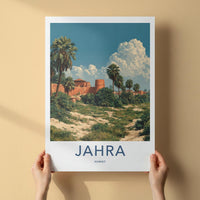 Jahra Poster - Kuwait Travel Print - Desert Fort Palms Lounge Decor