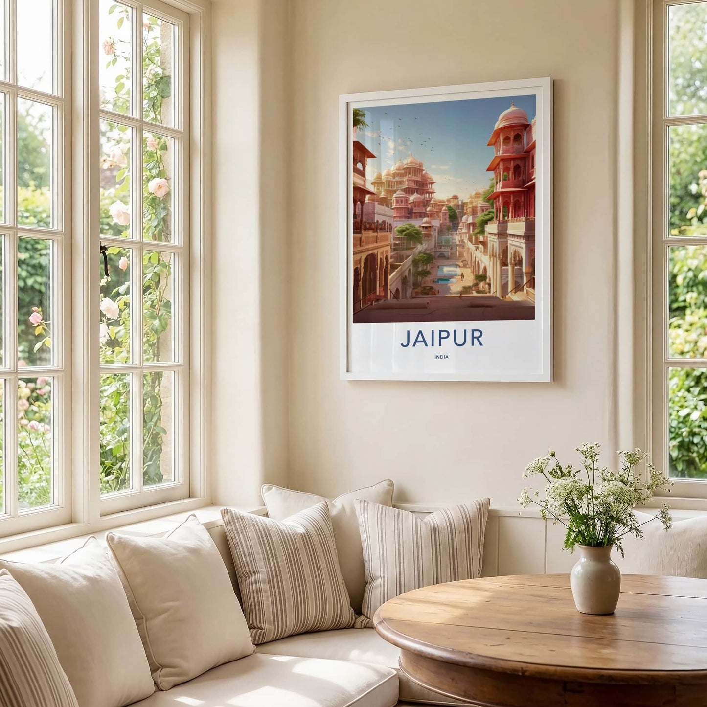 Jaipur Poster - India Travel Art - Rajasthan Palace City Home Decor