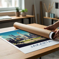 Jakarta Poster - Indonesia Art Print - Monument City Sky Gift