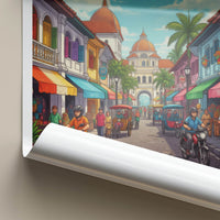 Jakarta Poster - Indonesia Travel Art - Colorful City Street Home Decor