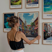 Jakarta Poster - Indonesia Travel Art - Vibrant Market Street Home Decor