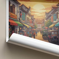 Jakarta Poster - Indonesia Travel Art - Vibrant Street Scene Home Decor