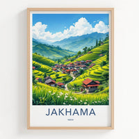 Jakhama Poster - India Art Print - Nagaland Terraced Rice Fields Gallery Art