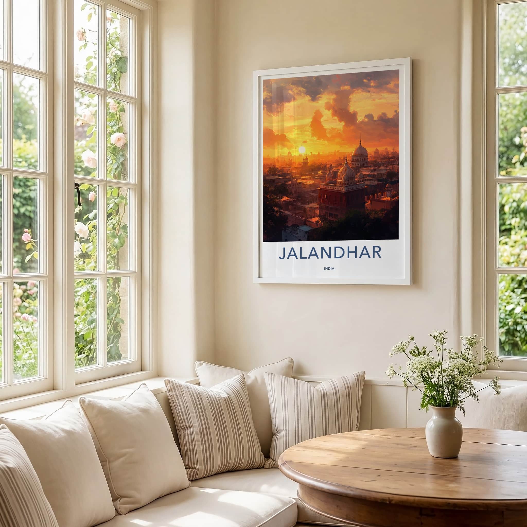Jalandhar Poster - India Art Print - Punjab City Sunset Glow Wall Decor