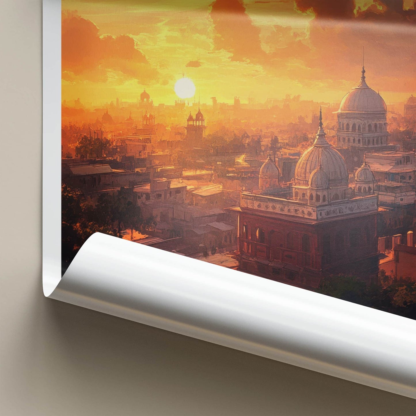 Jalandhar Poster - India Art Print - Punjab City Sunset Glow Wall Decor