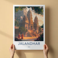 Jalandhar Poster - India Travel Art - Punjab Ancient Temple Wall Decor
