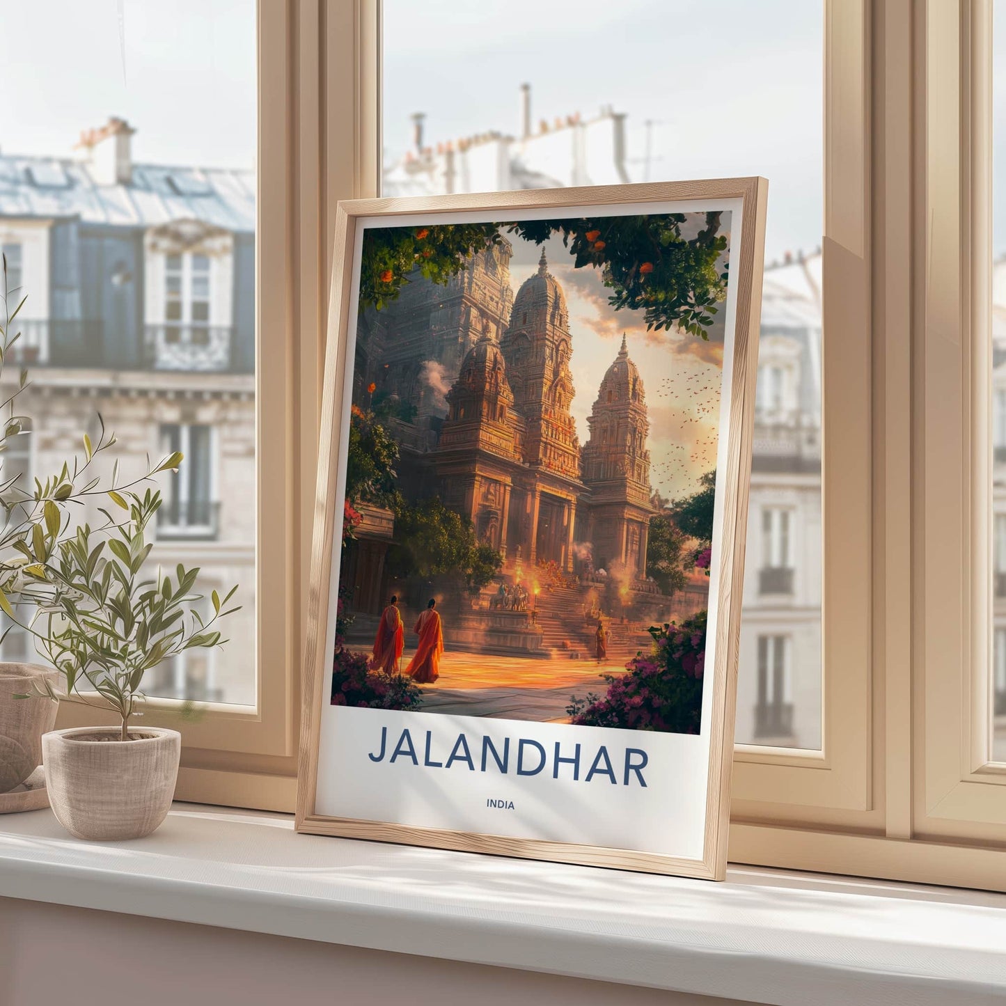 Jalandhar Poster - India Travel Art - Punjab Ancient Temple Wall Decor