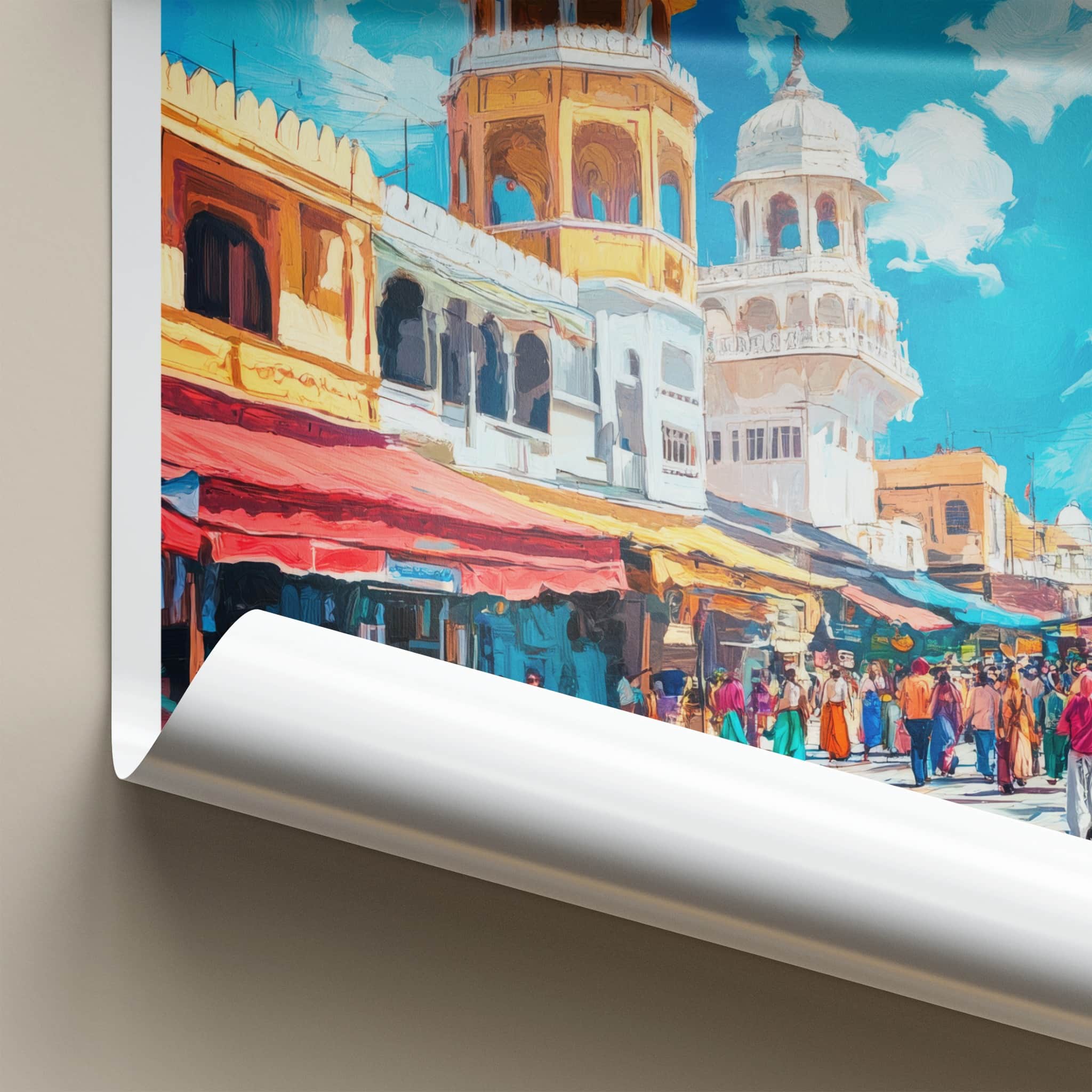 Jalandhar Poster - India Travel Art - Punjab City Market Home Decor
