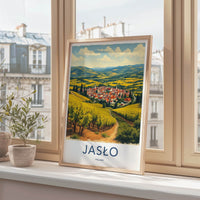Jaslo Poster - Poland Art Print - Town Valley Vineyards Home Decor