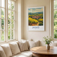 Jaslo Poster - Poland Art Print - Town Valley Vineyards Home Decor