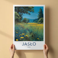 Jaslo Poster - Poland Framed Art - Meadow Field Forest Gallery Art