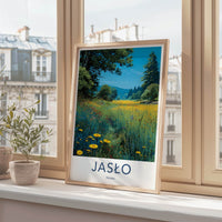 Jaslo Poster - Poland Framed Art - Meadow Field Forest Gallery Art