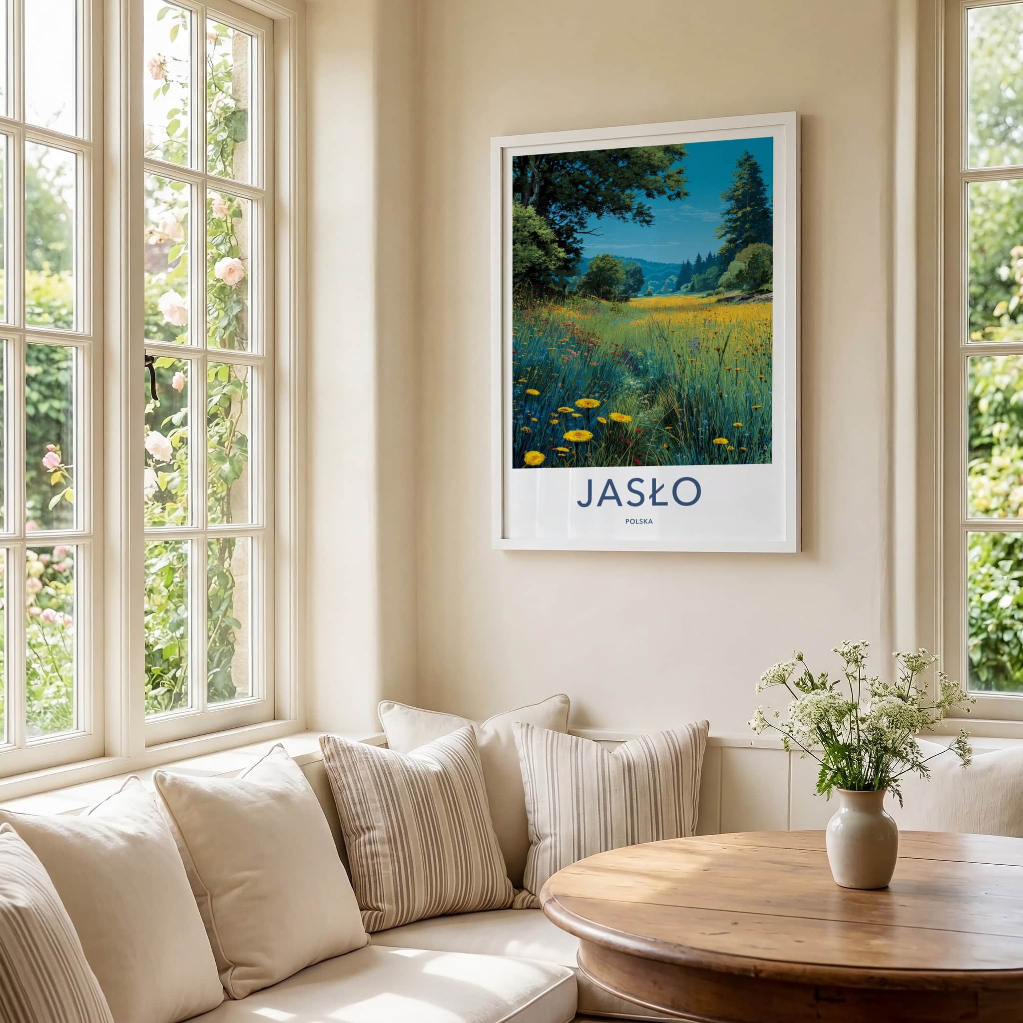 Jaslo Poster - Poland Framed Art - Meadow Field Forest Gallery Art