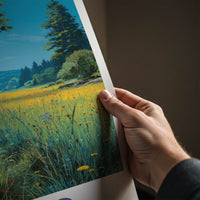 Jaslo Poster - Poland Framed Art - Meadow Field Forest Gallery Art