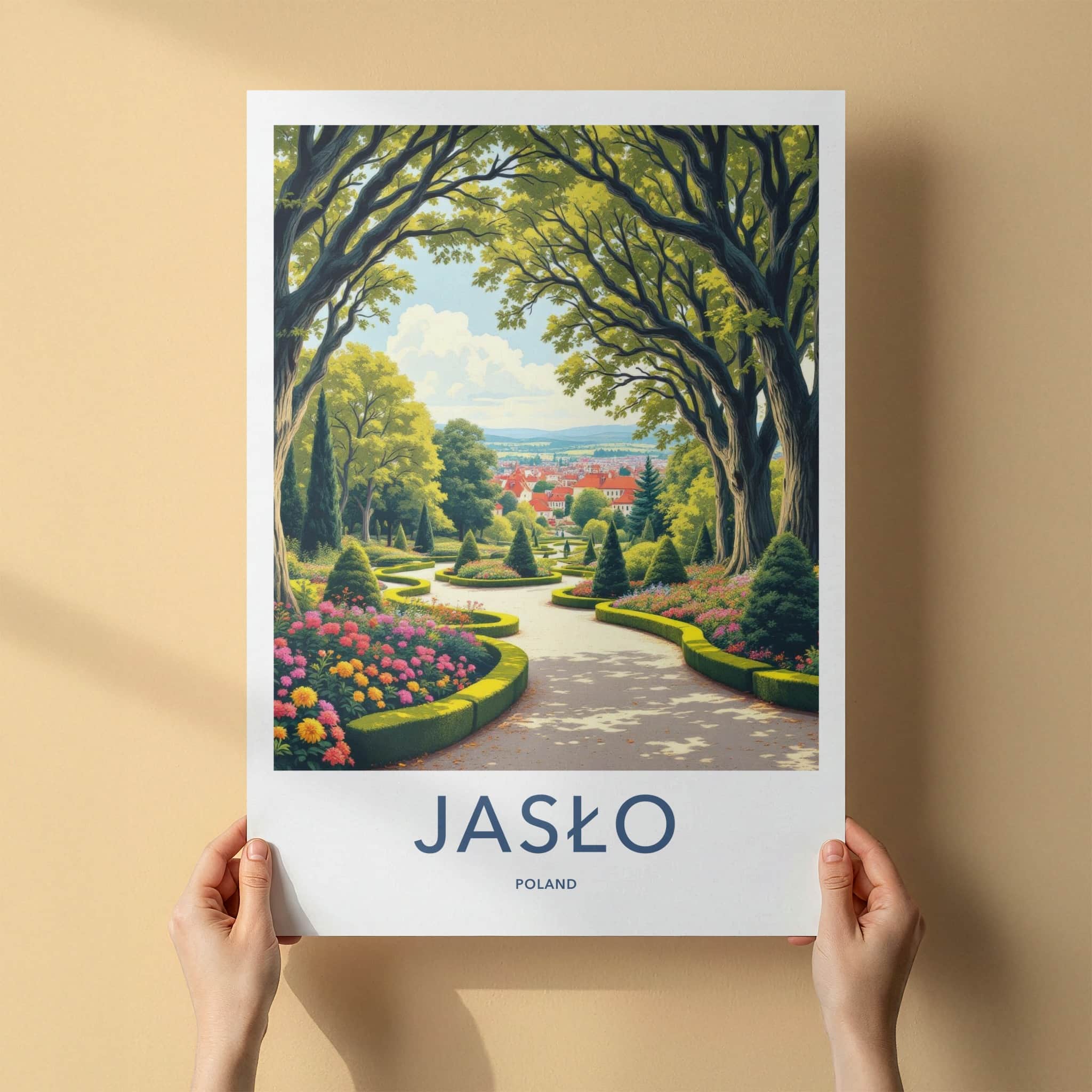 Jaslo Poster - Poland Framed Print - Historic European Town View Framed Decor