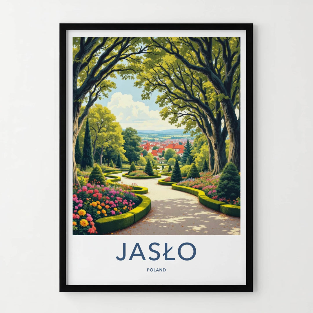 Jaslo Poster - Poland Framed Print - Historic European Town View Framed Decor