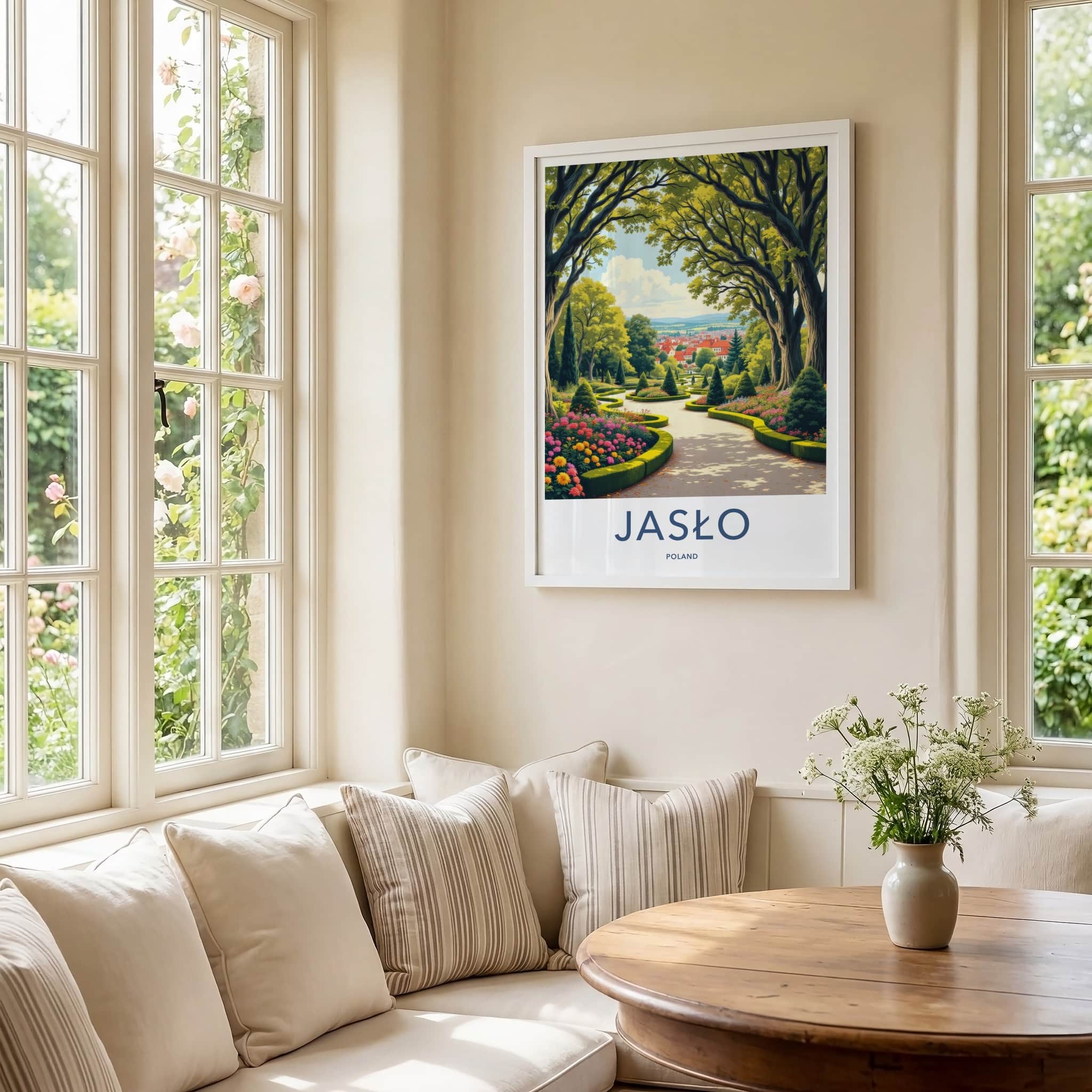 Jaslo Poster - Poland Framed Print - Historic European Town View Framed Decor