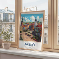 Jaslo Poster - Poland Framed Print - Historic Town Square Lounge Decor