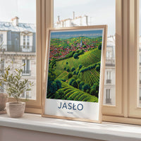 Jaslo Poster - Poland Framed Print - Picturesque Winery Village Framed Decor
