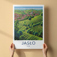 Jaslo Poster - Poland Framed Print - Picturesque Winery Village Framed Decor
