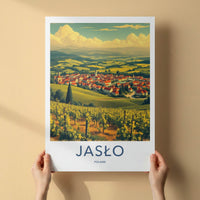 Jaslo Poster - Poland Framed Print - Vineyard town vista Framed Decor