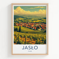 Jaslo Poster - Poland Framed Print - Vineyard town vista Framed Decor