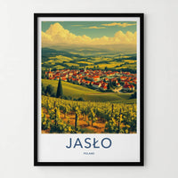 Jaslo Poster - Poland Framed Print - Vineyard town vista Framed Decor