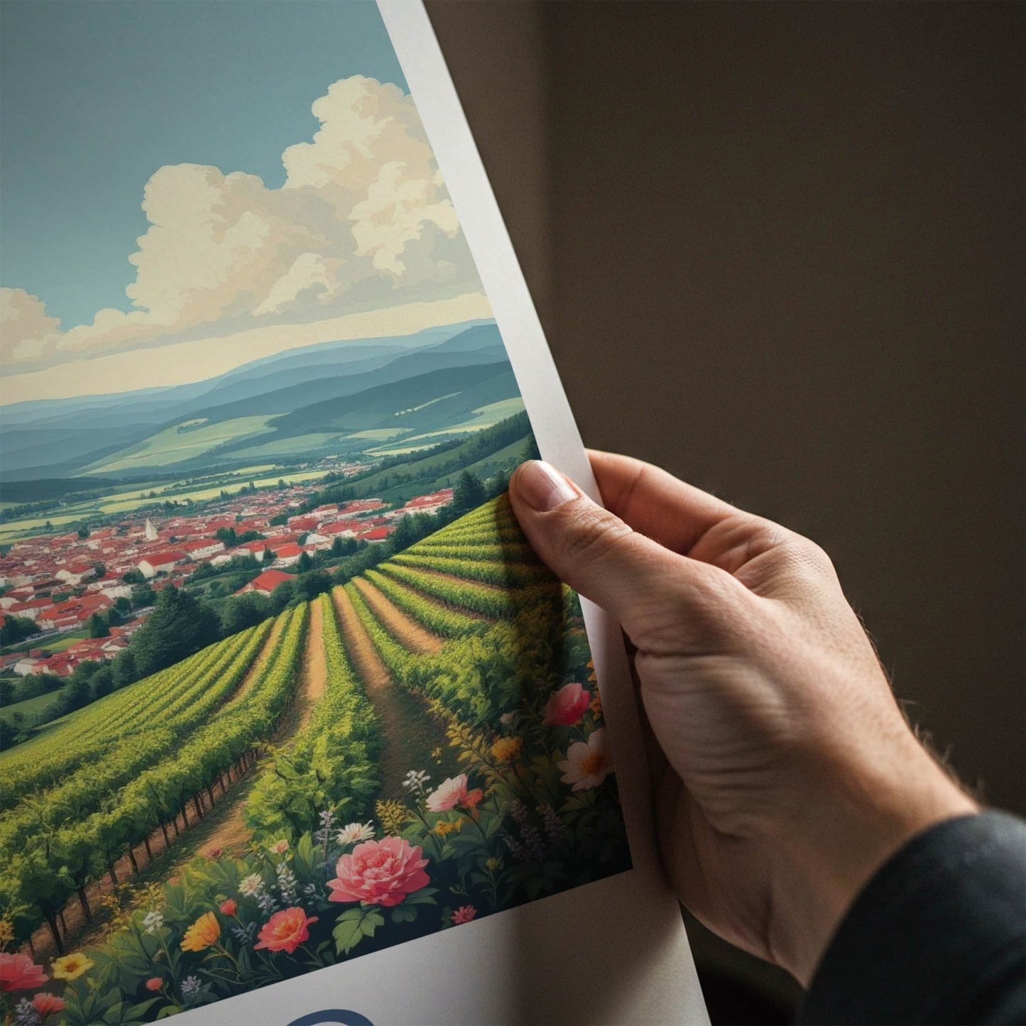 Jaslo Poster - Poland Travel Art - Flowering Vineyard Village Home Decor