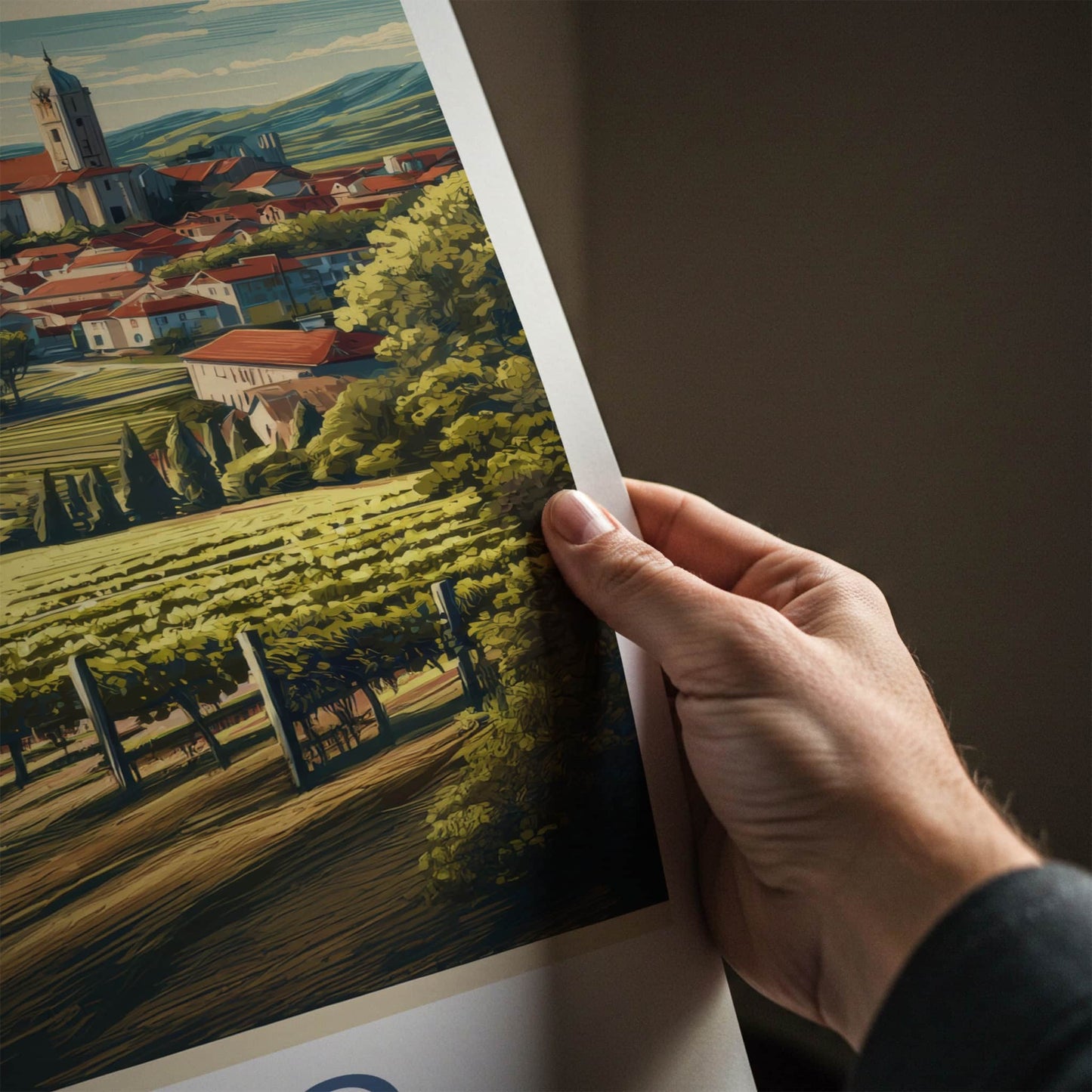 Jaslo Poster - Poland Travel Art - Hilltop Town Vineyards Home Decor