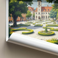Jaslo Poster - Poland Travel Art - Historic Town Square Home Decor