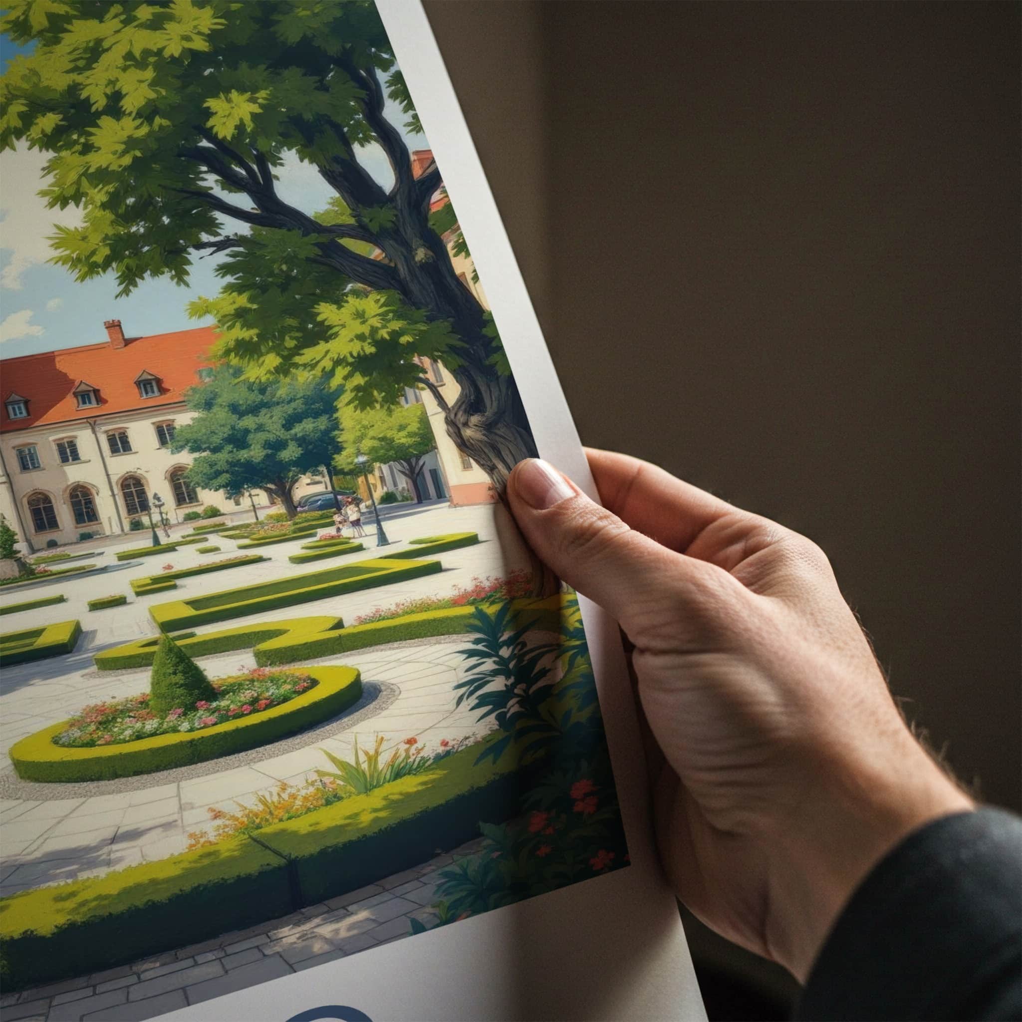Jaslo Poster - Poland Travel Art - Historic Town Square Home Decor