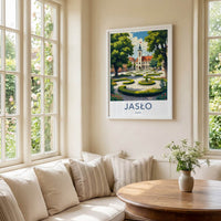 Jaslo Poster - Poland Travel Art - Historic Town Square Home Decor