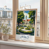 Jaslo Poster - Poland Travel Art - Historic Town Square Home Decor