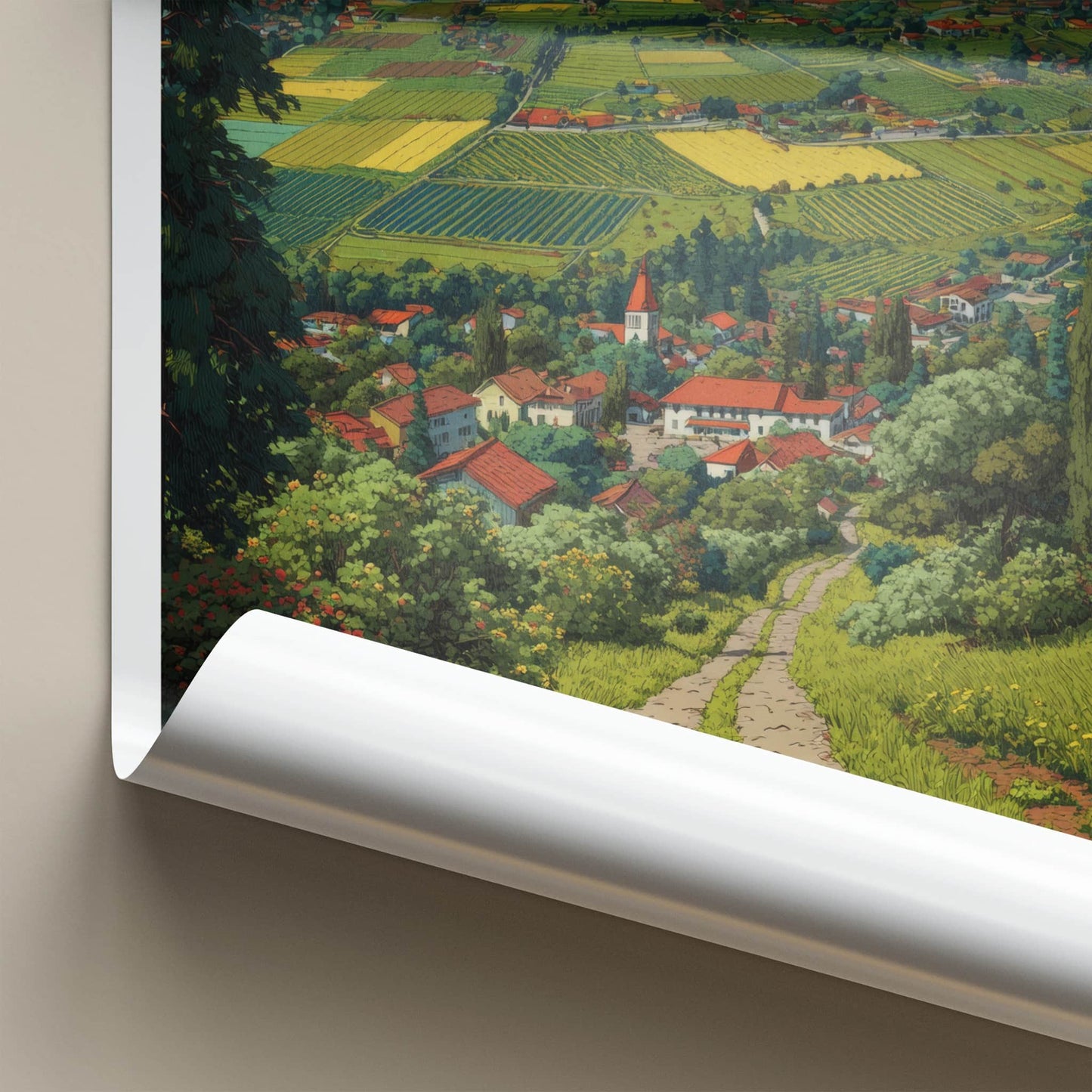 Jaslo Poster - Poland Travel Art - Lush Village Landscape Home Decor