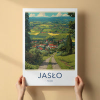 Jaslo Poster - Poland Travel Art - Lush Village Landscape Home Decor