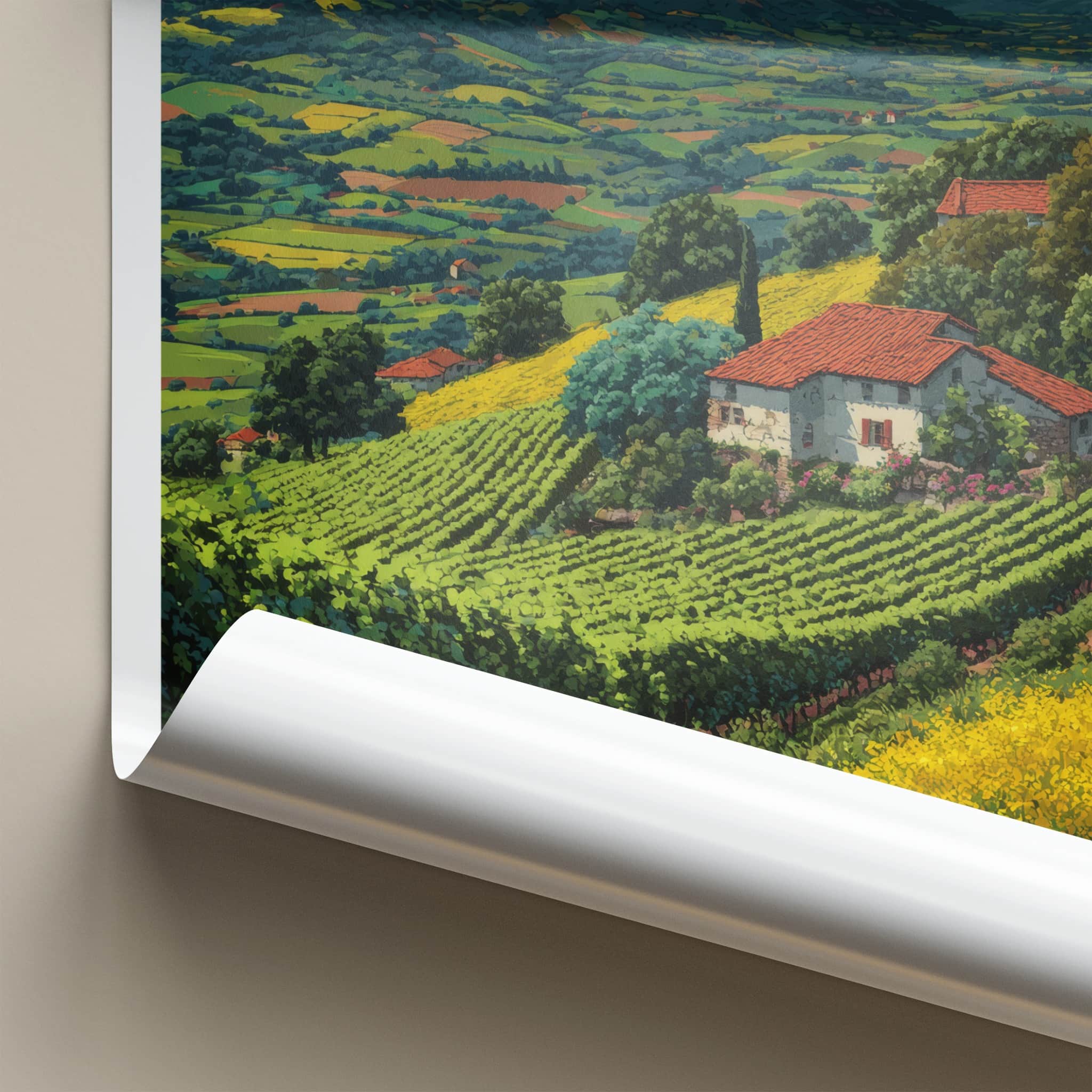 Jaslo Poster - Poland Travel Art - Lush Vineyard Landscape Home Decor