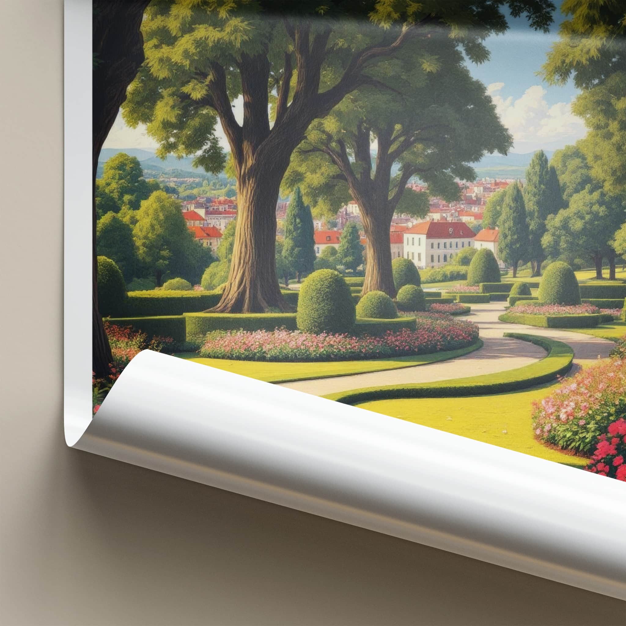 Jaslo Poster - Poland Travel Art - Manicured Garden Pathway Home Decor