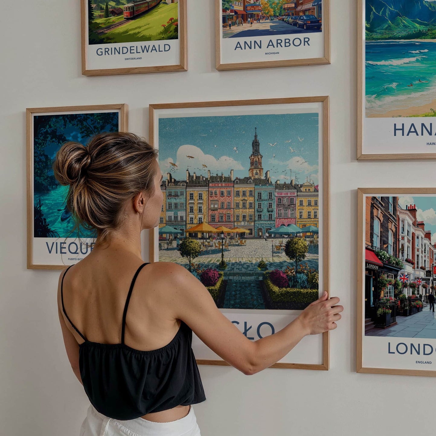 Jaslo Poster - Poland Travel Art - Picturesque City Square Home Decor