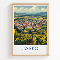 Jaslo Poster - Poland Travel Art - Rolling Hills Vineyards Home Decor