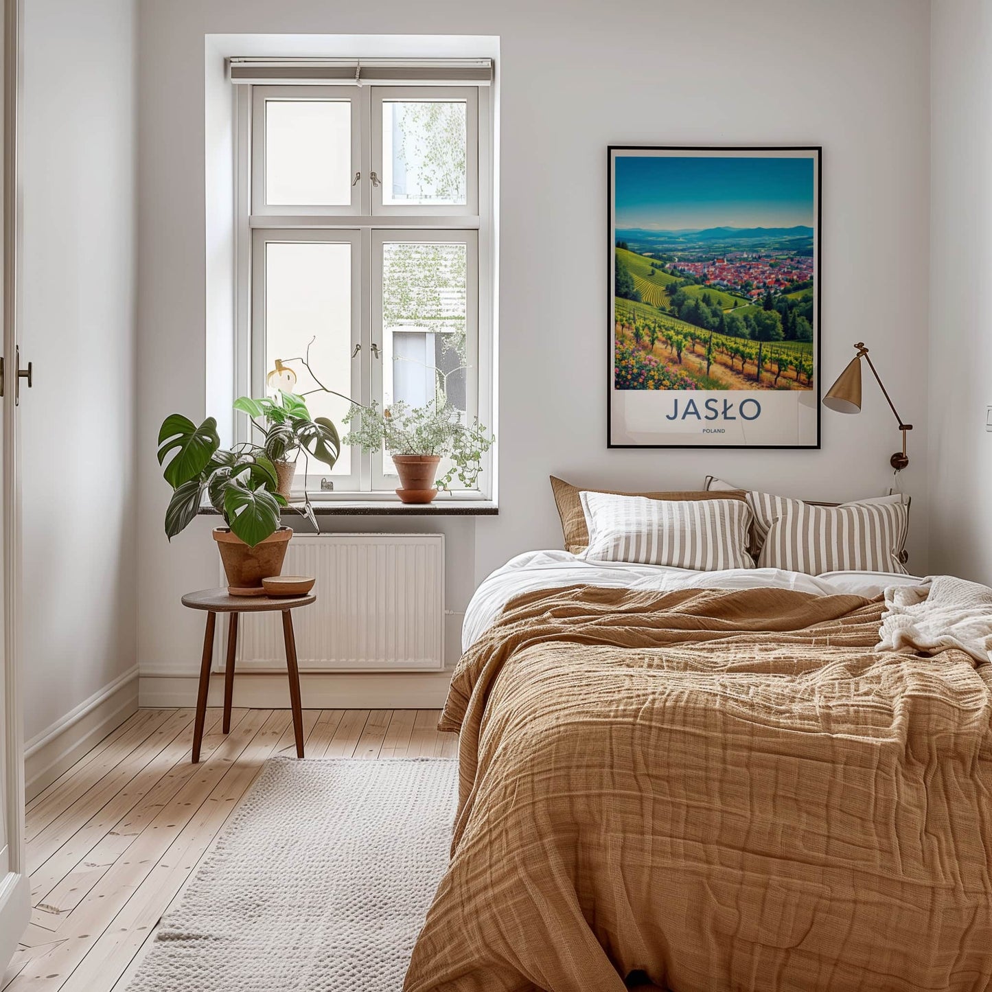 Jaslo Poster - Poland Travel Art - Rolling Vineyard Town Home Decor
