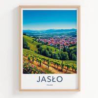 Jaslo Poster - Poland Travel Art - Rolling Vineyard Town Home Decor