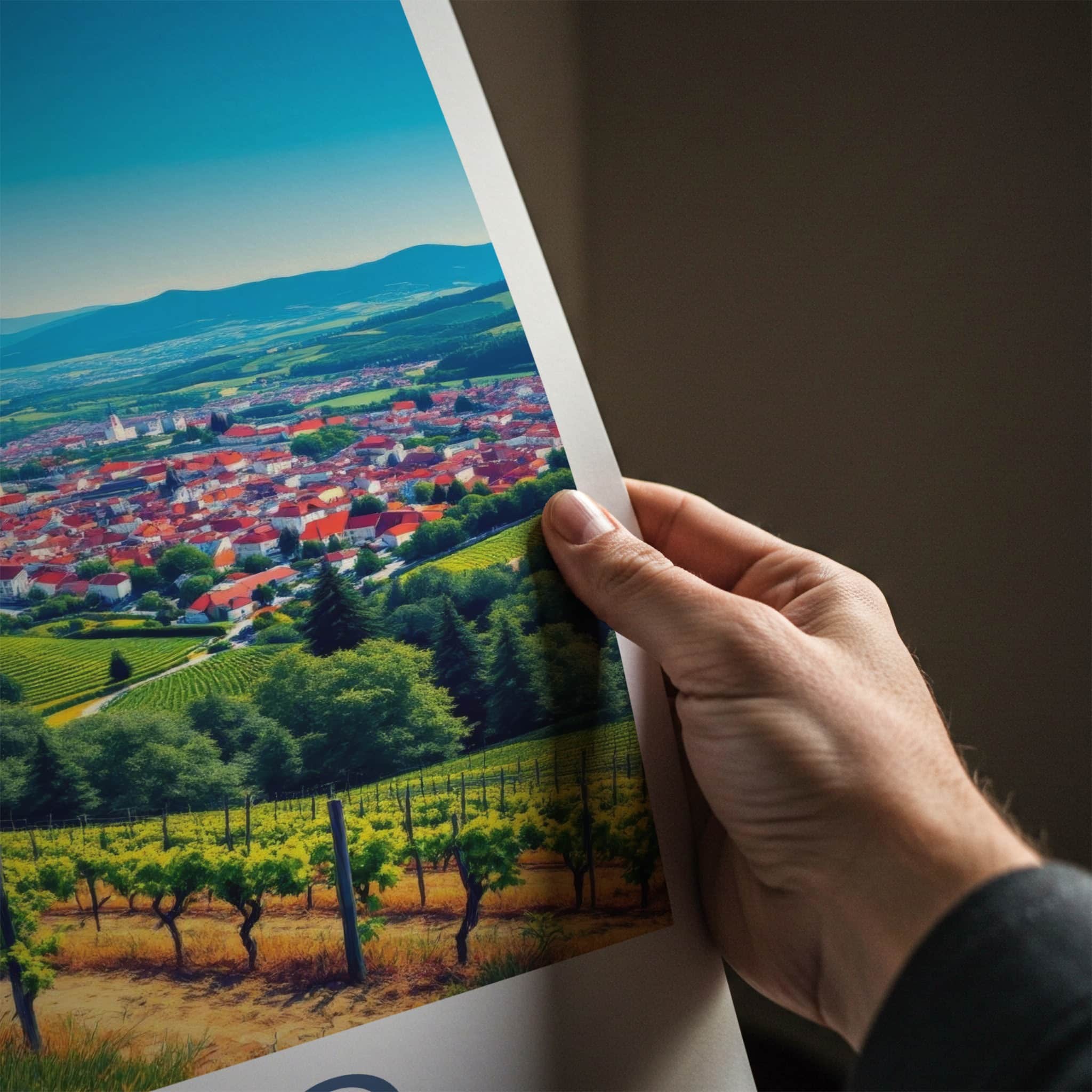 Jaslo Poster - Poland Travel Art - Rolling Vineyard Town Home Decor